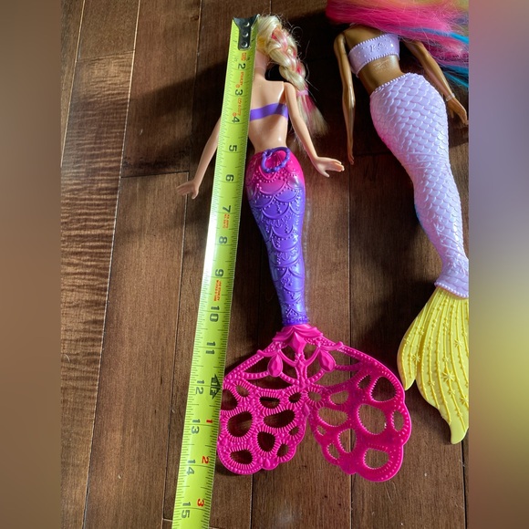 Assorted Mermaid Dolls Barbie and Mattel with Rainbow Hair - Picture 8 of 9